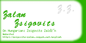 zalan zsigovits business card